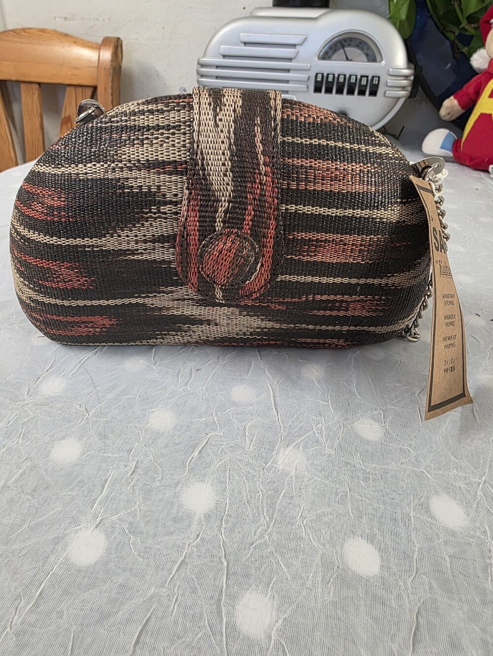 Vintage SAC KULTURE Women's Tiger Print Chain Bag With Tags.